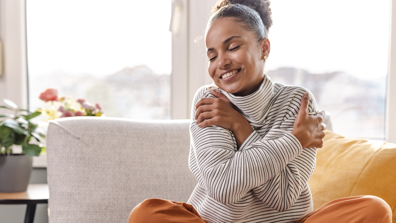 women practicing self care