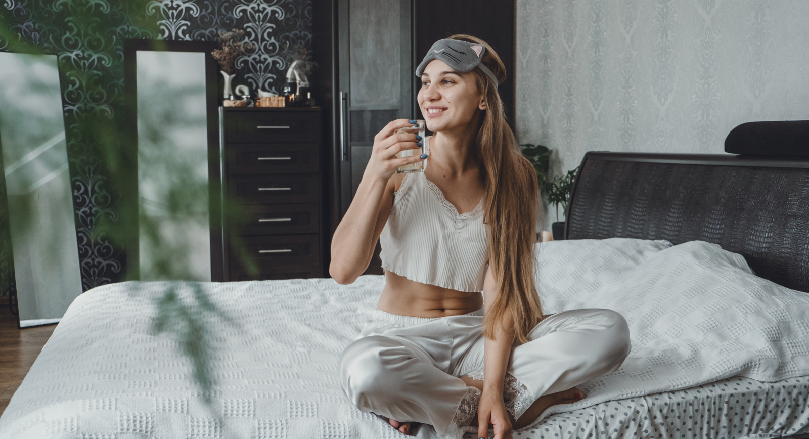 photo - woman practicing a self care routine